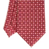 E.Marinella CRAVATTA SARTORIALE CLASSICA IN SETA BORDEAUX Microfantasia fiore