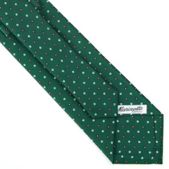 E.Marinella CRAVATTA SARTORIALE CLASSICA IN SETA VERDE OLIVA Microfantasia fiore Clearance