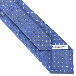E.Marinella CRAVATTA SARTORIALE CLASSICA IN SETA AZZURRO POLVERE Microfantasia fiore Hot