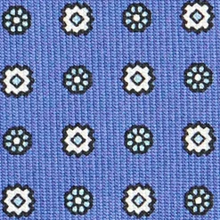 E.Marinella CRAVATTA SARTORIALE CLASSICA IN SETA AZZURRO POLVERE Microfantasia fiore Hot