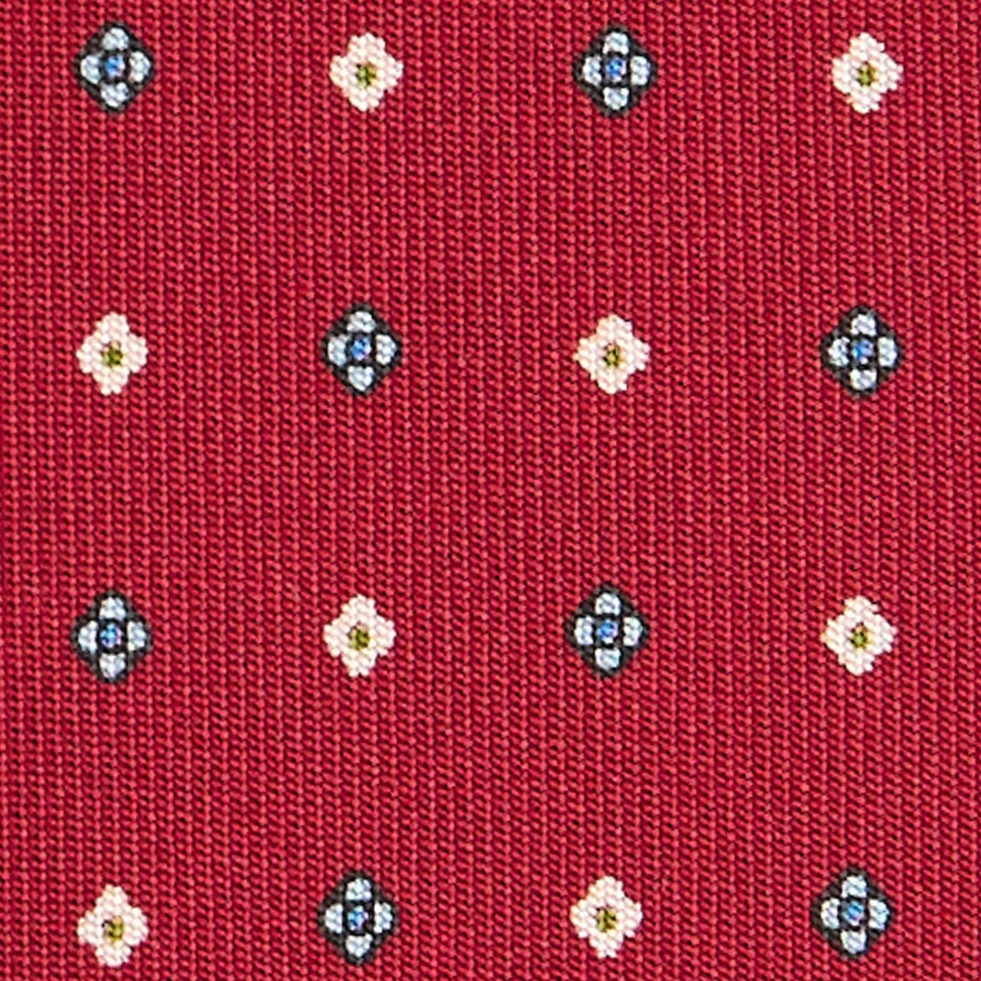 E.Marinella CRAVATTA SARTORIALE CLASSICA IN SETA BORDEAUX Microfantasia fiore Outlet
