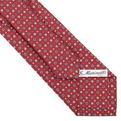 E.Marinella CRAVATTA SARTORIALE CLASSICA IN SETA BORDEAUX Microfantasia fiore Discount