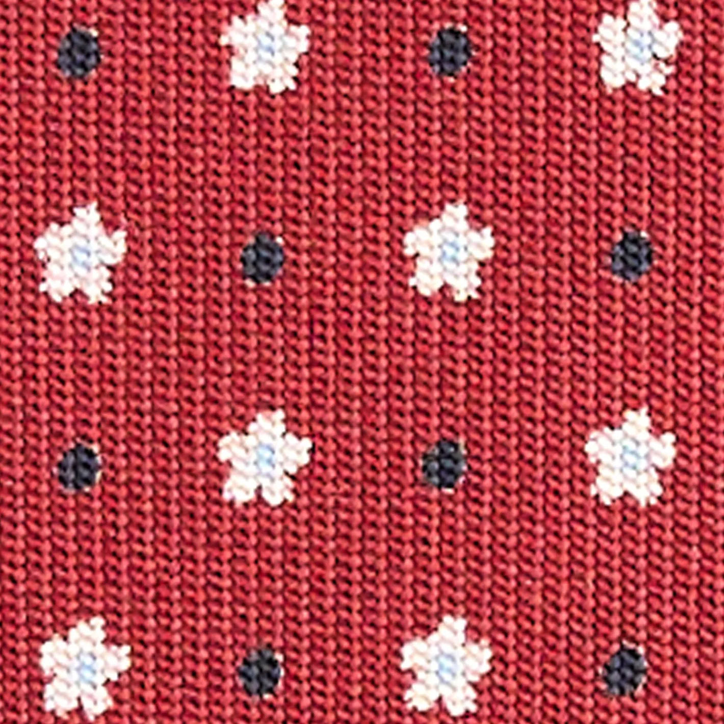 E.Marinella CRAVATTA SARTORIALE CLASSICA IN SETA BORDEAUX Microfantasia fiore