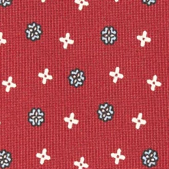 E.Marinella CRAVATTA SARTORIALE CLASSICA IN SETA BORDEAUX Microfantasia fiore Clearance