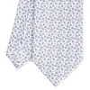 E.Marinella CRAVATTA SARTORIALE CLASSICA IN SETA BIANCA Microfantasia fiore Online