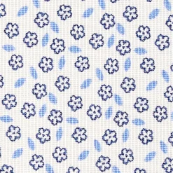 E.Marinella CRAVATTA SARTORIALE CLASSICA IN SETA BIANCA Microfantasia fiore Online