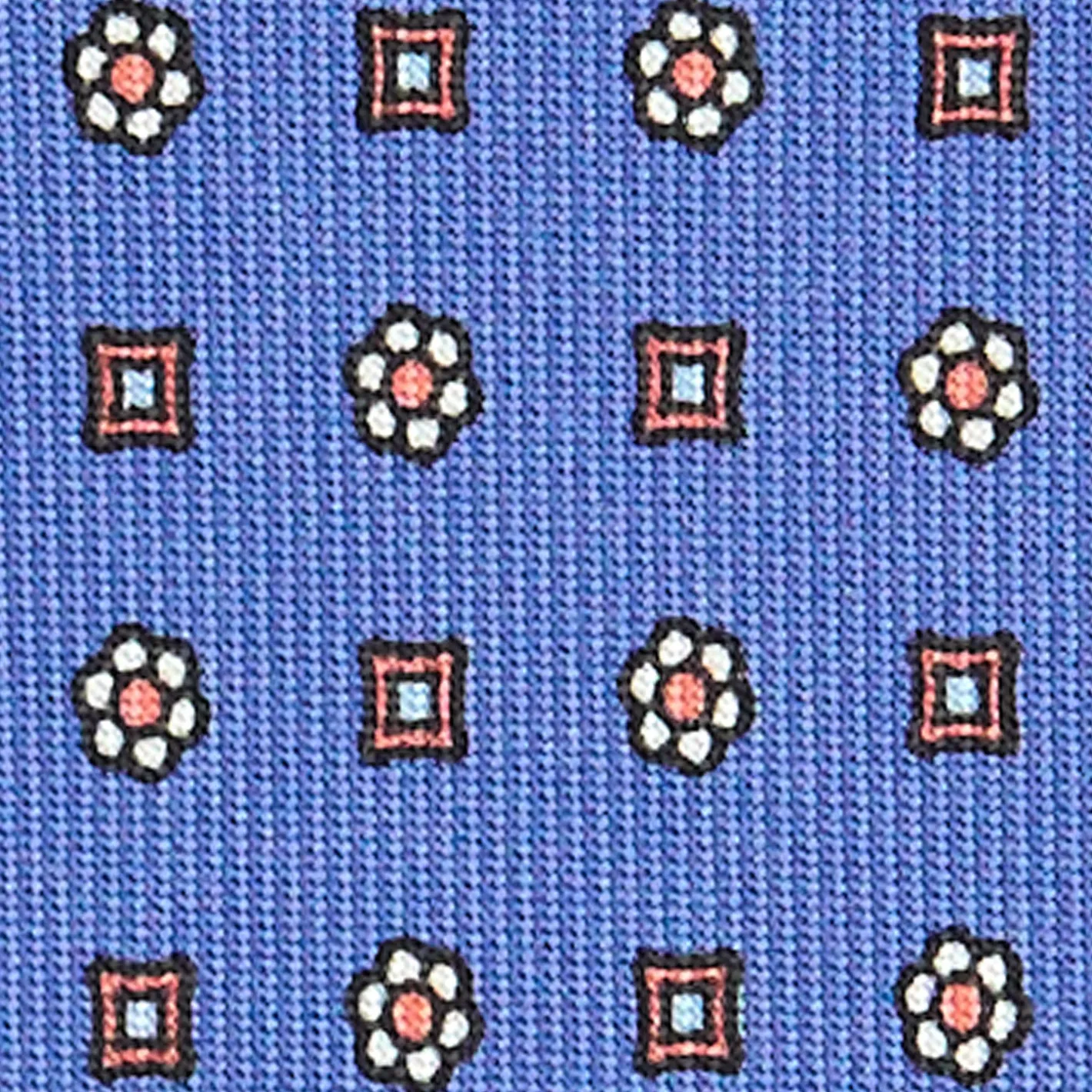 E.Marinella CRAVATTA SARTORIALE CLASSICA IN SETA AZZURRO POLVERE Microfantasia fiore Outlet
