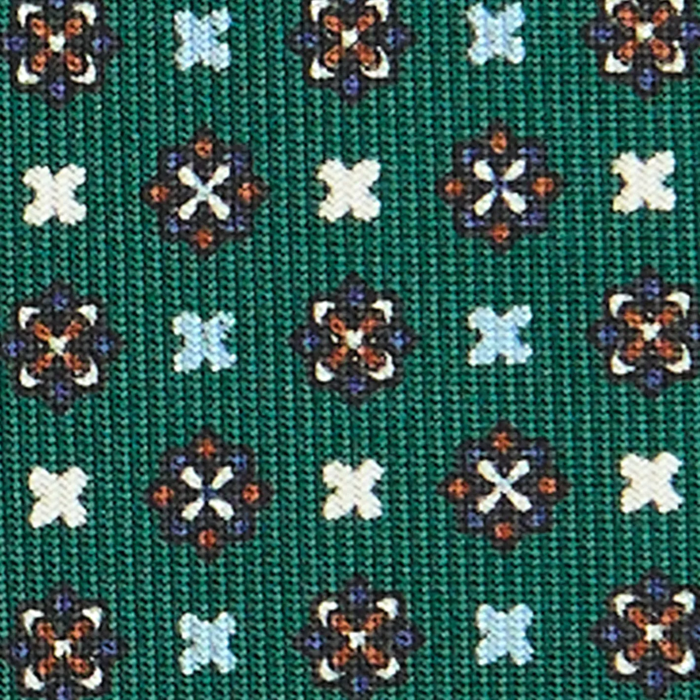 E.Marinella CRAVATTA SARTORIALE CLASSICA IN SETA VERDE OLIVA Microfantasia fiore Online