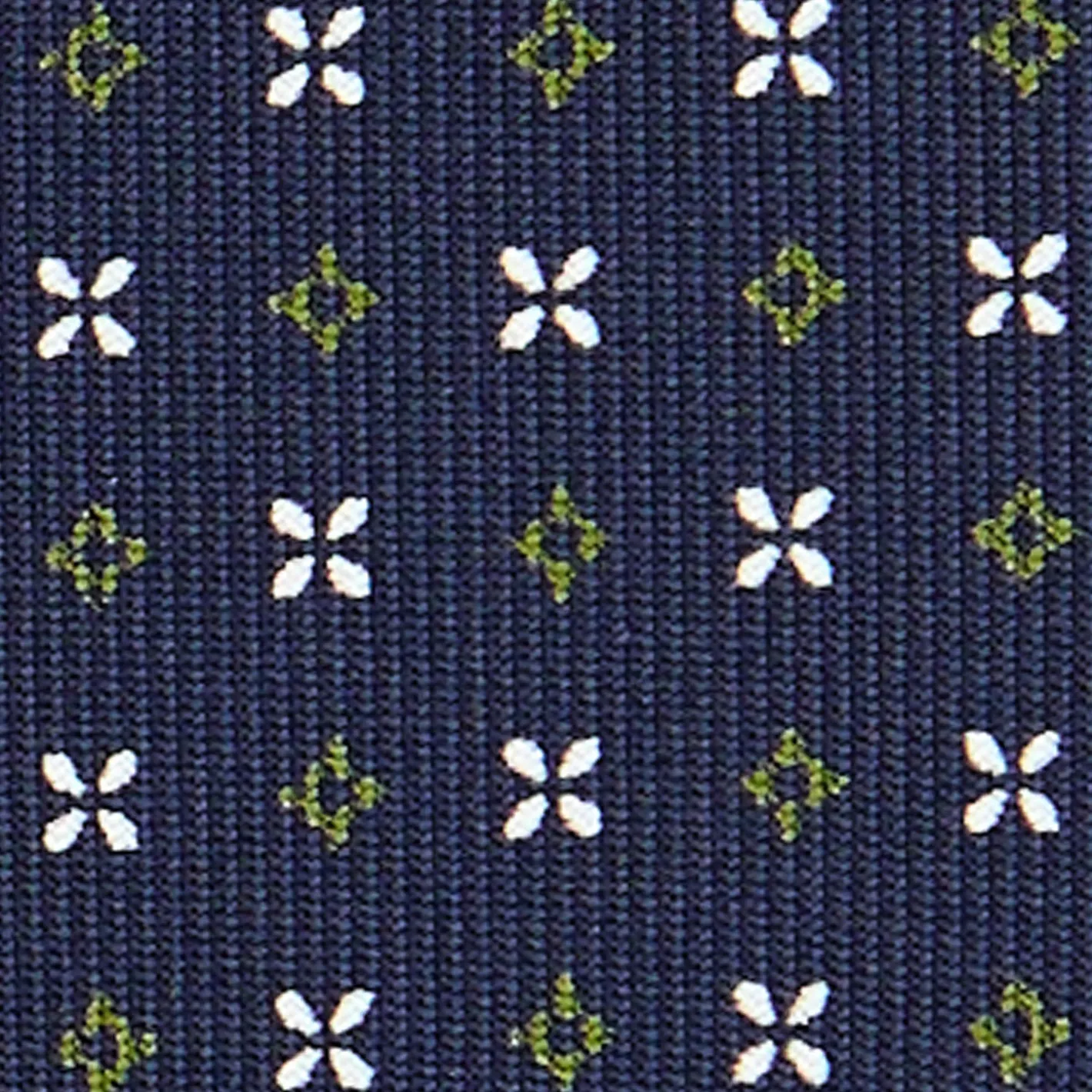 E.Marinella CRAVATTA SARTORIALE CLASSICA IN SETA BLU SCURO Microfantasia fiore Best