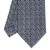 E.Marinella CRAVATTA SARTORIALE CLASSICA IN SETA BLU SCURO Microfantasia fiore Online