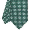 E.Marinella CRAVATTA SARTORIALE CLASSICA IN SETA VERDE SCURO Microfantasia fiore Sale