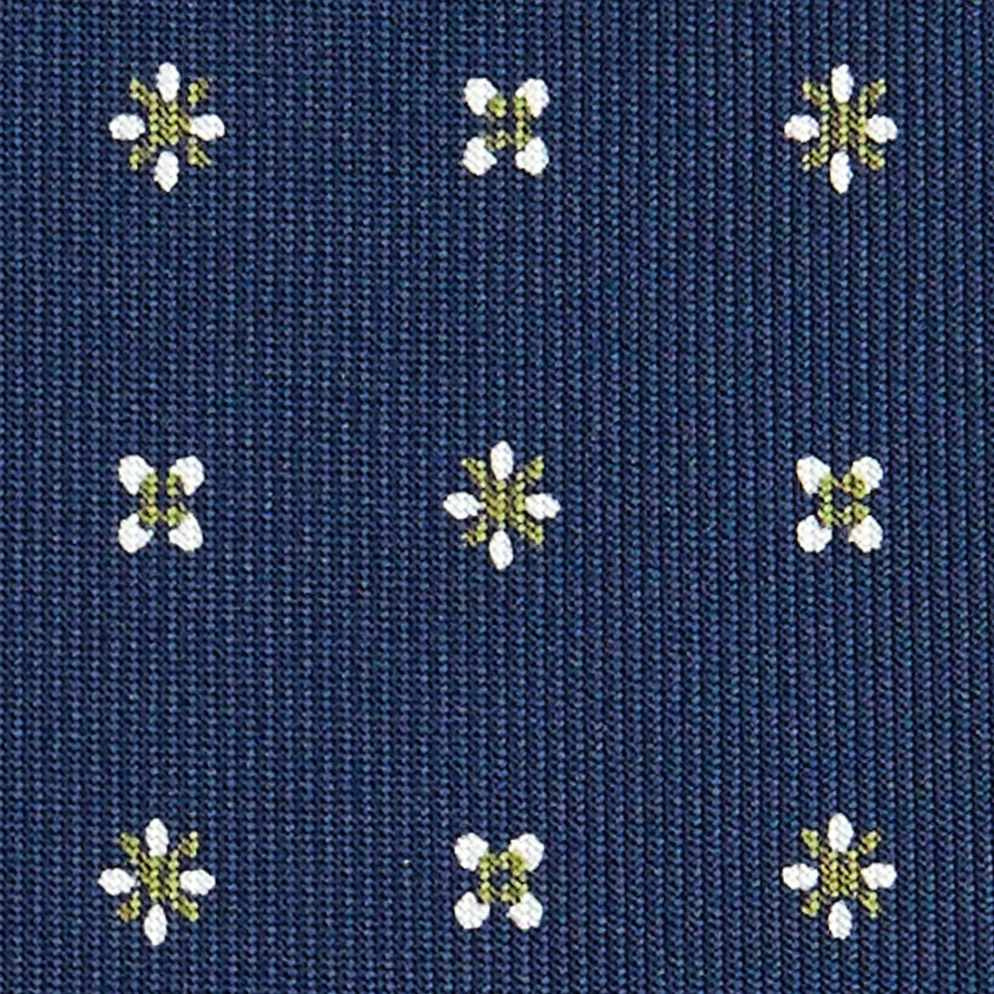 E.Marinella CRAVATTA SARTORIALE CLASSICA IN SETA BLU SCURO Microfantasia fiore Sale