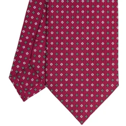E.Marinella CRAVATTA SARTORIALE CLASSICA IN SETA FUCSIA Microfantasia fiore Online