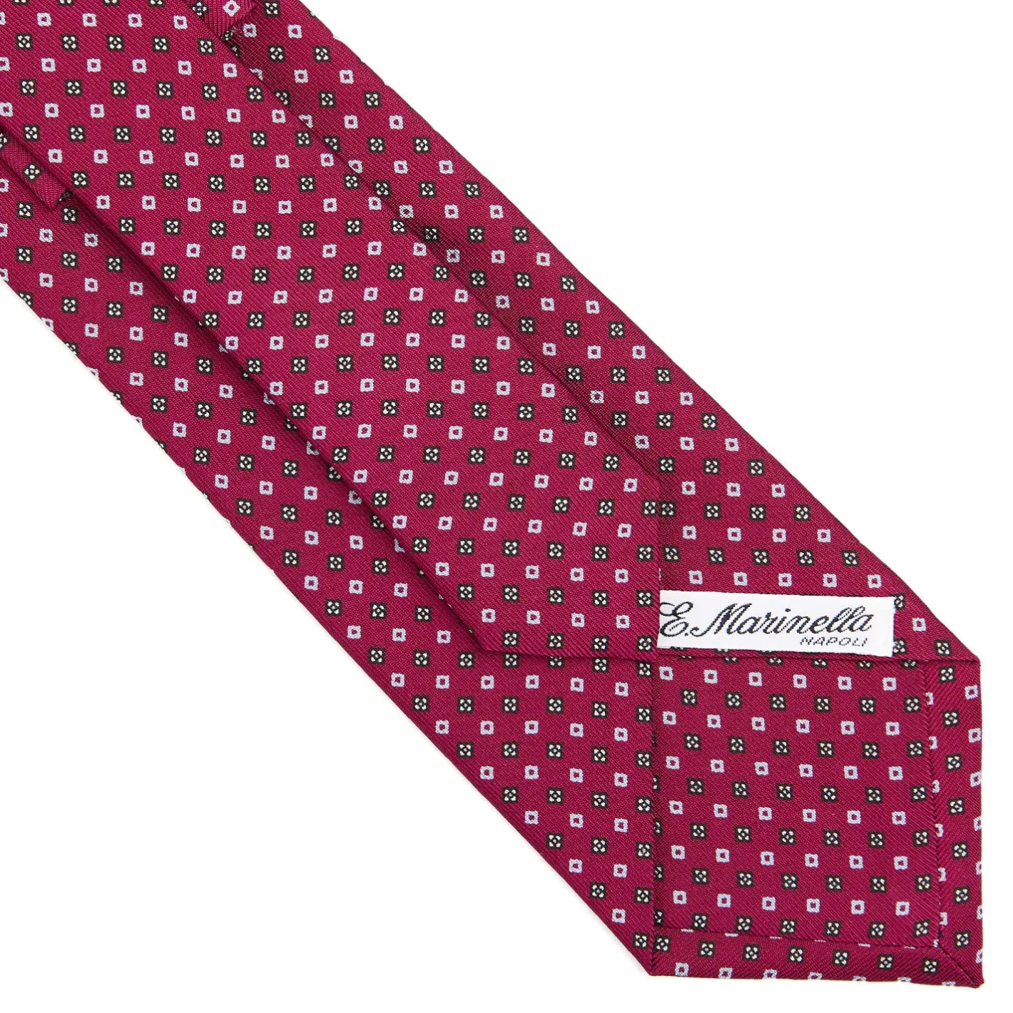 E.Marinella CRAVATTA SARTORIALE CLASSICA IN SETA FUCSIA Microfantasia fiore Online