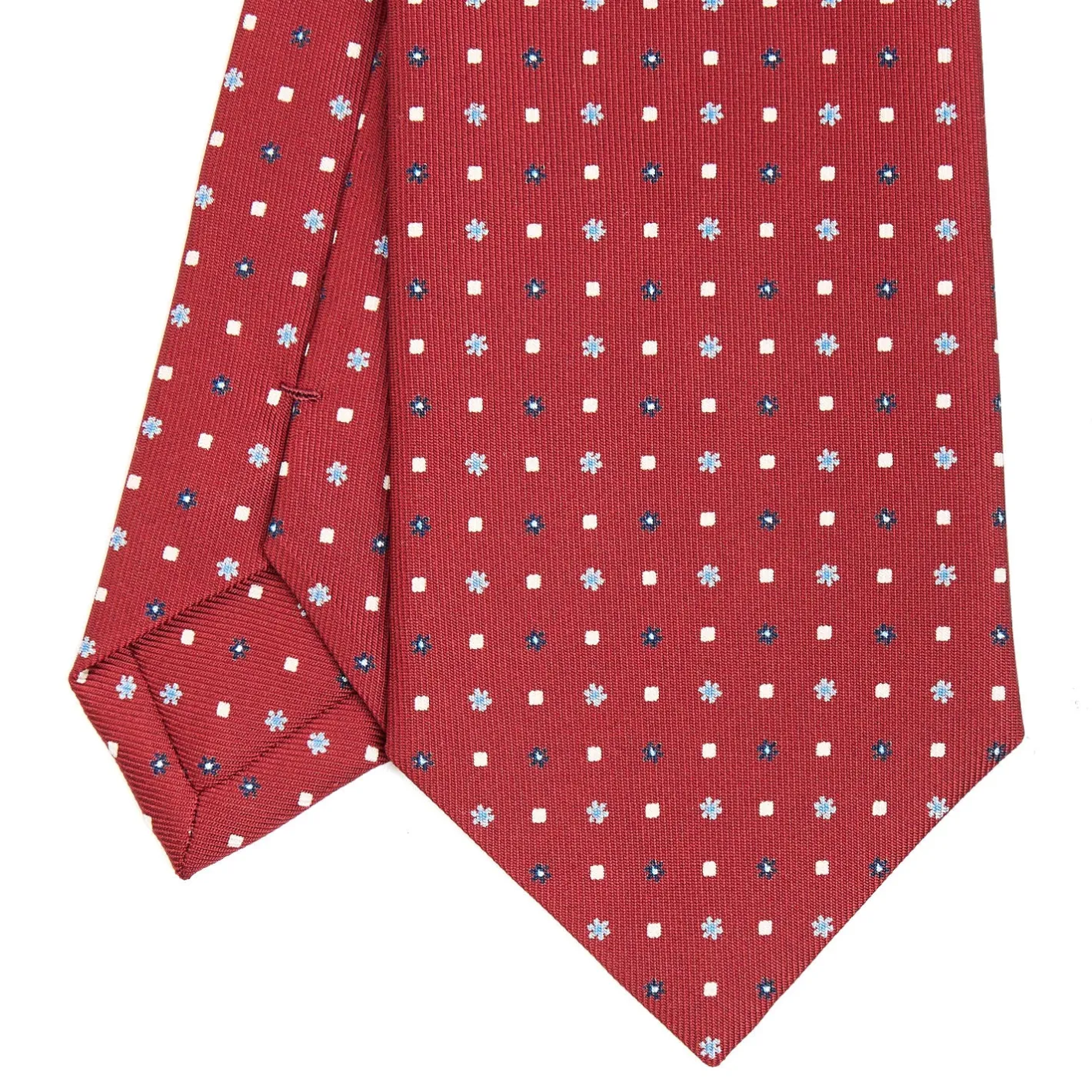 E.Marinella CRAVATTA SARTORIALE CLASSICA IN SETA BORDEAUX Microfantasia fiore Online