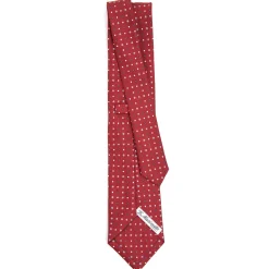 E.Marinella CRAVATTA SARTORIALE CLASSICA IN SETA BORDEAUX Microfantasia fiore Online