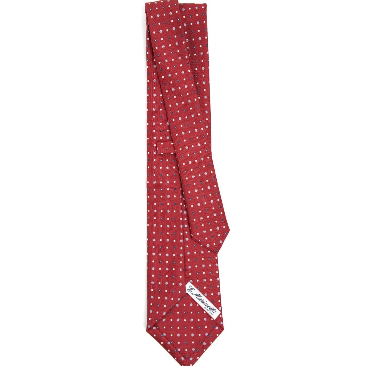 E.Marinella CRAVATTA SARTORIALE CLASSICA IN SETA BORDEAUX Microfantasia fiore Online