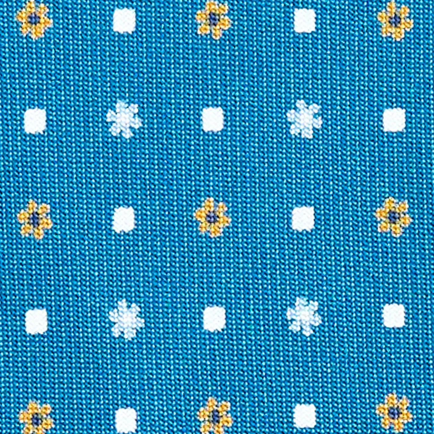 E.Marinella CRAVATTA SARTORIALE CLASSICA IN SETA BLU MEDIO Microfantasia fiore Hot