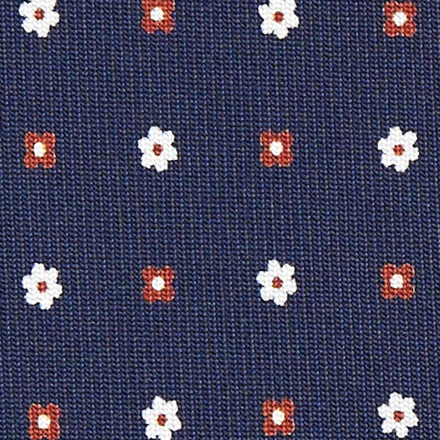 E.Marinella CRAVATTA SARTORIALE CLASSICA IN SETA BLU SCURO Microfantasia fiore Online
