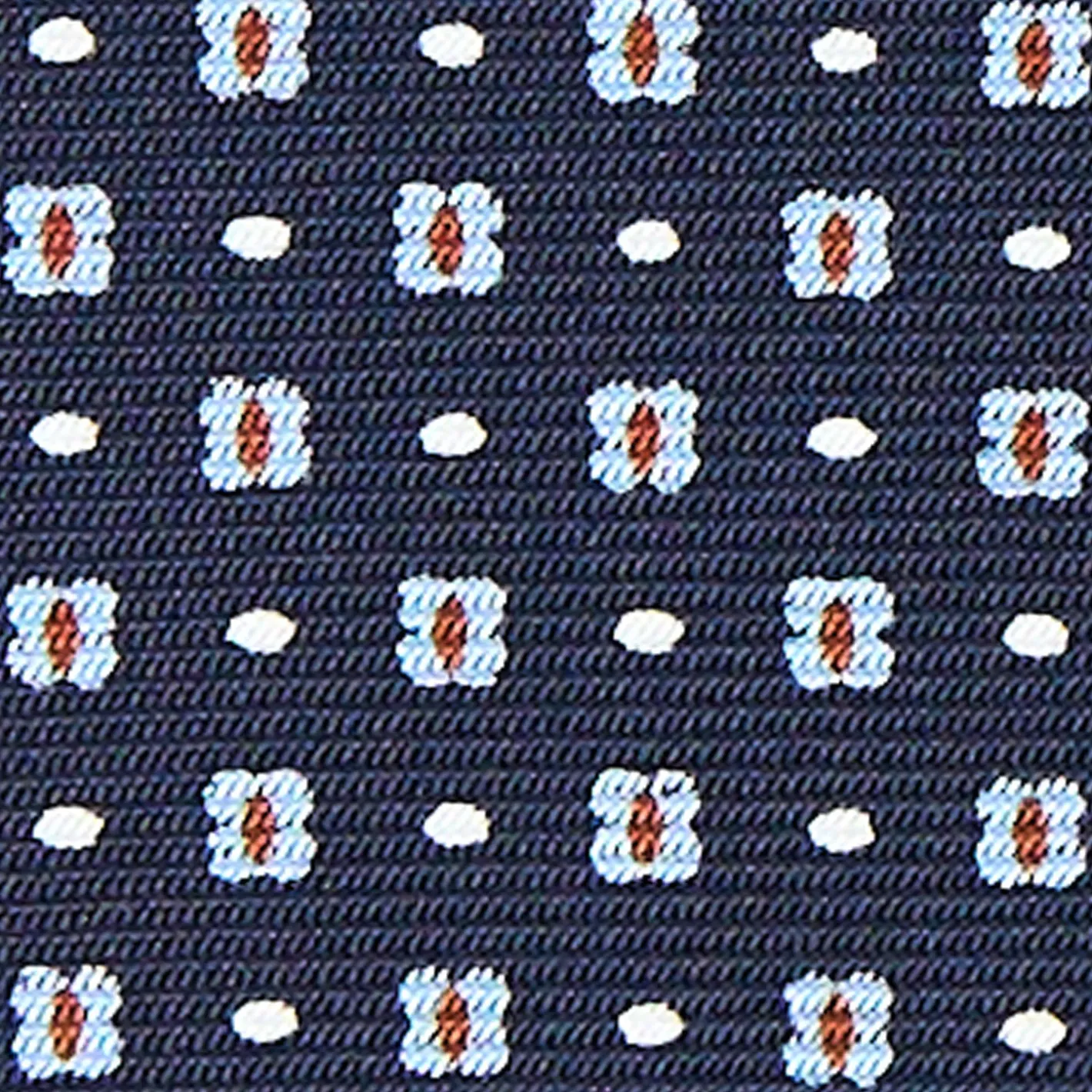 E.Marinella CRAVATTA SARTORIALE CLASSICA IN SETA BLU SCURO Microfantasia fiore Hot