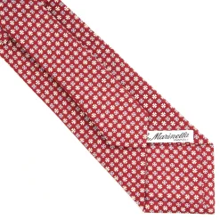 E.Marinella CRAVATTA SARTORIALE CLASSICA IN SETA BORDEAUX Microfantasia fiore Sale