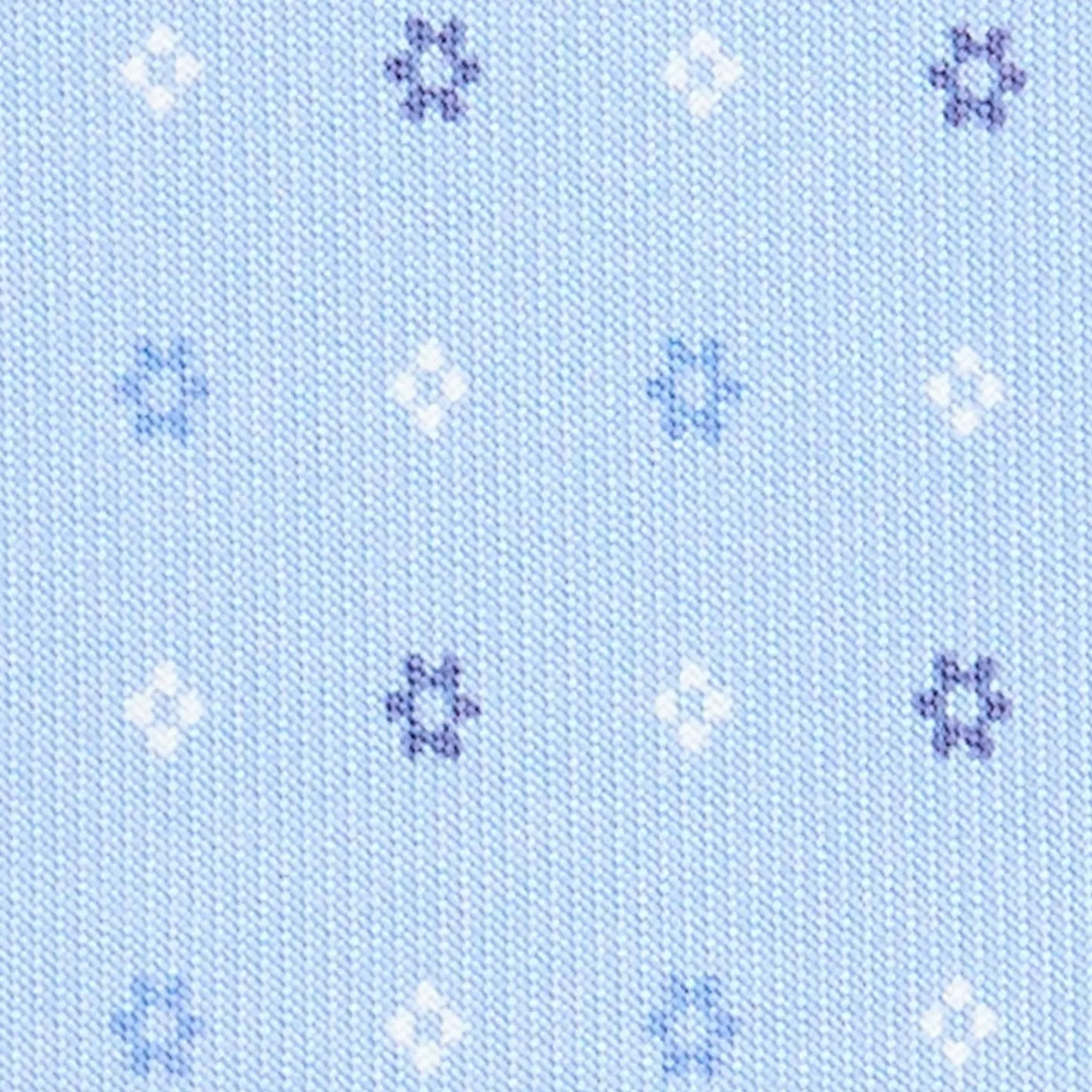 E.Marinella CRAVATTA SARTORIALE CLASSICA IN SETA AZZURRA Microfantasia fiore Best
