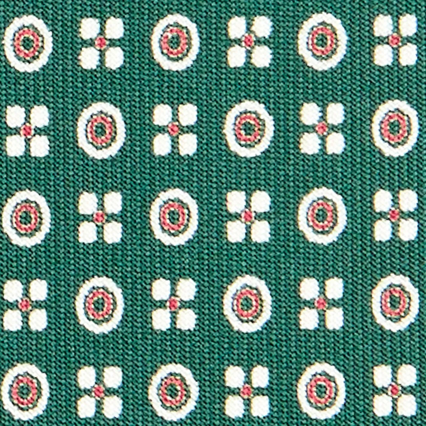 E.Marinella CRAVATTA SARTORIALE CLASSICA IN SETA VERDE SCURO Microfantasia fiore Sale