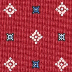 E.Marinella CRAVATTA SARTORIALE CLASSICA IN SETA BORDEAUX Microfantasia Best