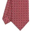 E.Marinella CRAVATTA SARTORIALE CLASSICA IN SETA BORDEAUX Microfantasia