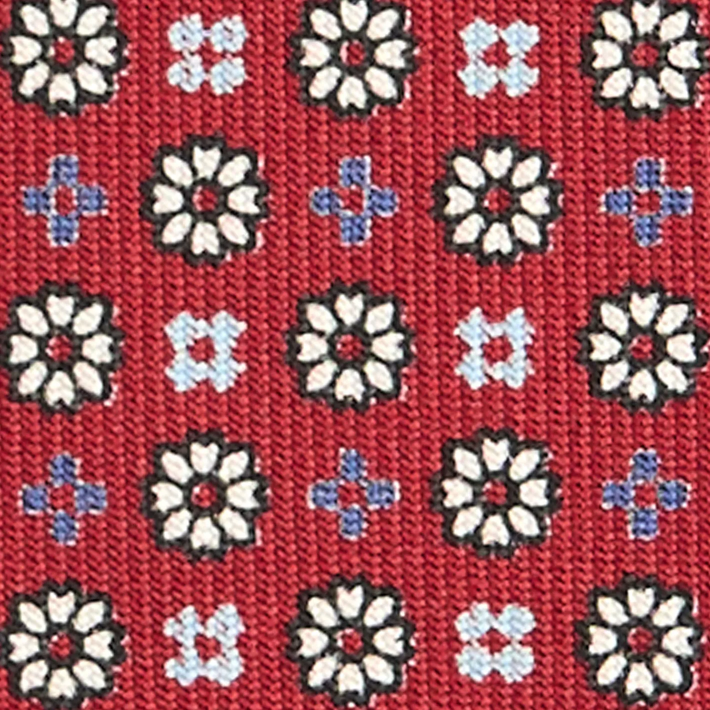 E.Marinella CRAVATTA SARTORIALE CLASSICA IN SETA BORDEAUX Microfantasia