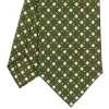 E.Marinella CRAVATTA SARTORIALE CLASSICA IN SETA VERDE OLIVA Microfantasia fiore Outlet