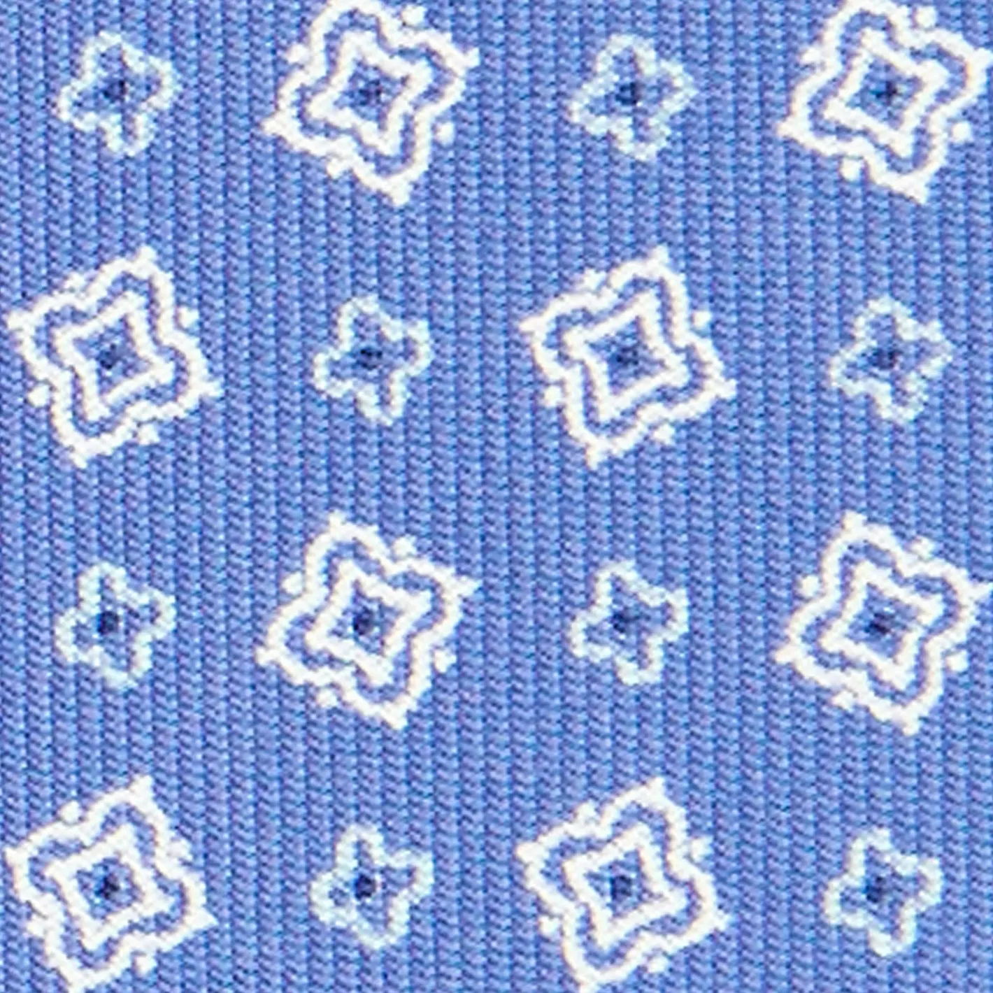 E.Marinella CRAVATTA SARTORIALE CLASSICA IN SETA AZZURRO POLVERE Microfantasia fiore
