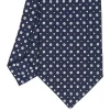 E.Marinella CRAVATTA SARTORIALE CLASSICA IN SETA BLU SCURO Microfantasia fiore Sale