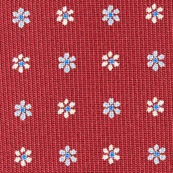 E.Marinella CRAVATTA SARTORIALE CLASSICA IN SETA BORDEAUX Microfantasia fiore Sale