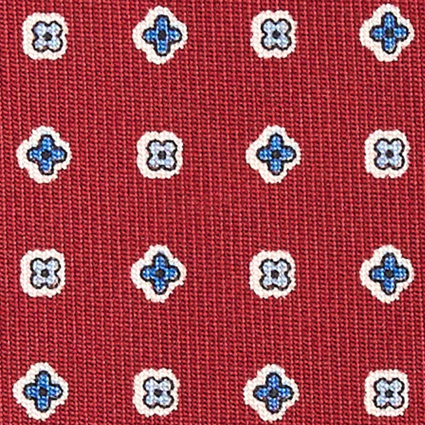 E.Marinella CRAVATTA SARTORIALE CLASSICA IN SETA BORDEAUX Microfantasia fiore Hot
