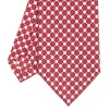 E.Marinella CRAVATTA SARTORIALE CLASSICA IN SETA BORDEAUX Microfantasia fiore Sale