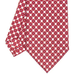 E.Marinella CRAVATTA SARTORIALE CLASSICA IN SETA BORDEAUX Microfantasia fiore Sale