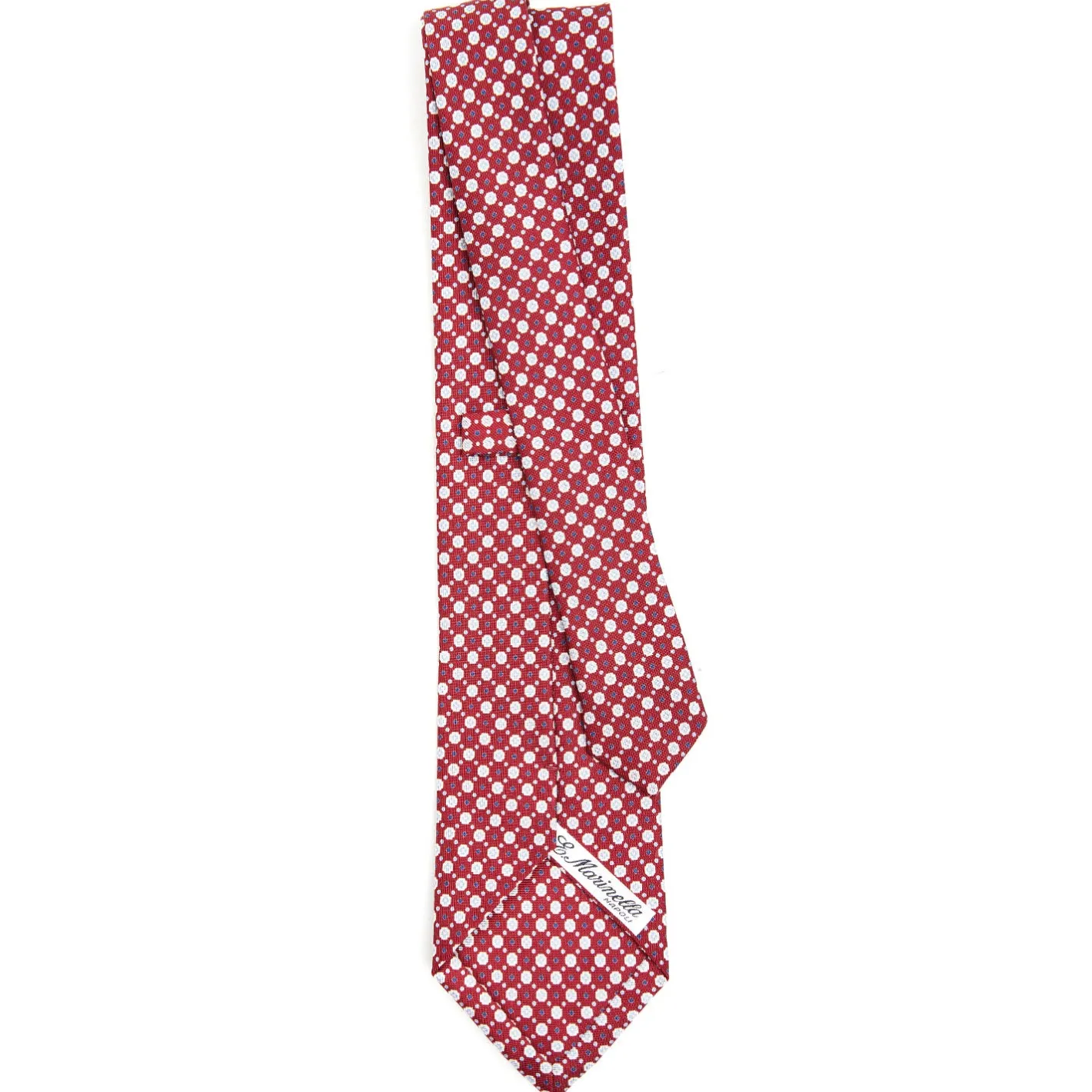 E.Marinella CRAVATTA SARTORIALE CLASSICA IN SETA BORDEAUX Microfantasia fiore Sale