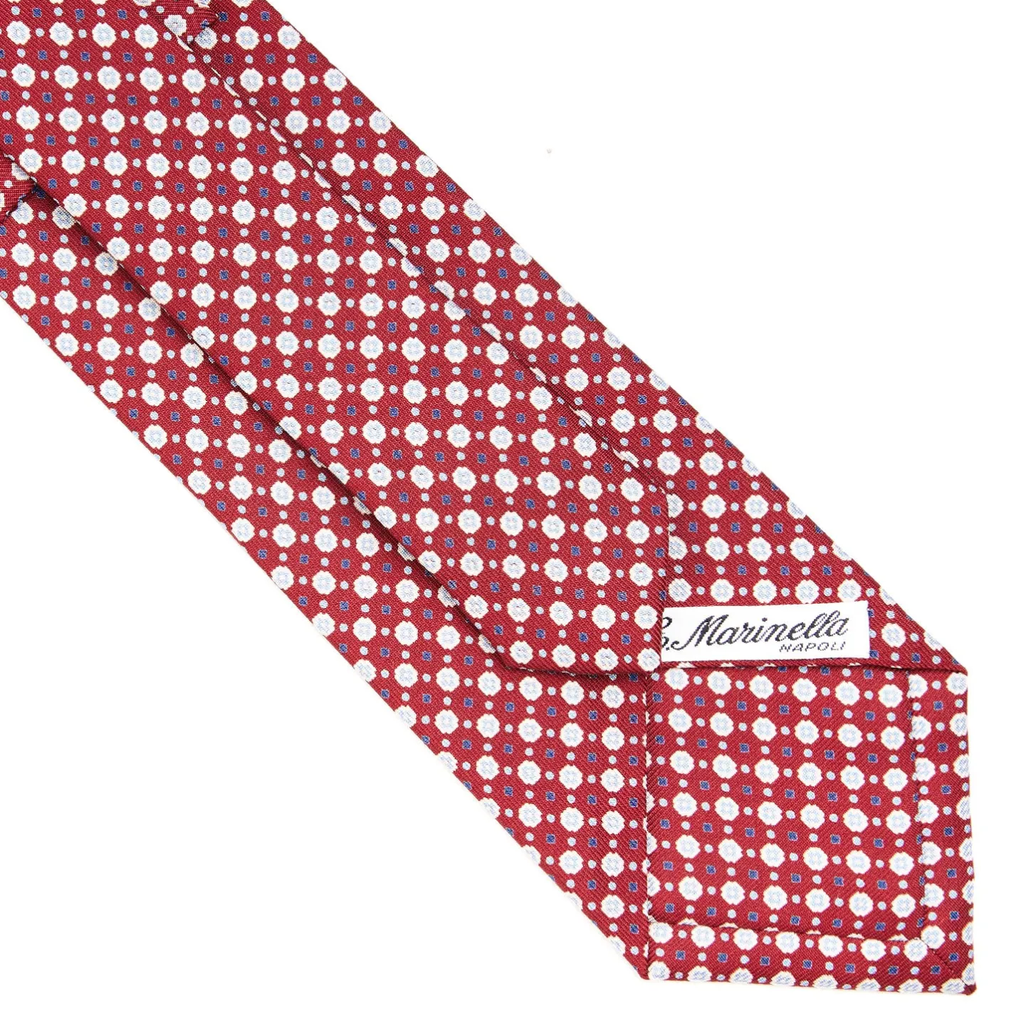 E.Marinella CRAVATTA SARTORIALE CLASSICA IN SETA BORDEAUX Microfantasia fiore Sale