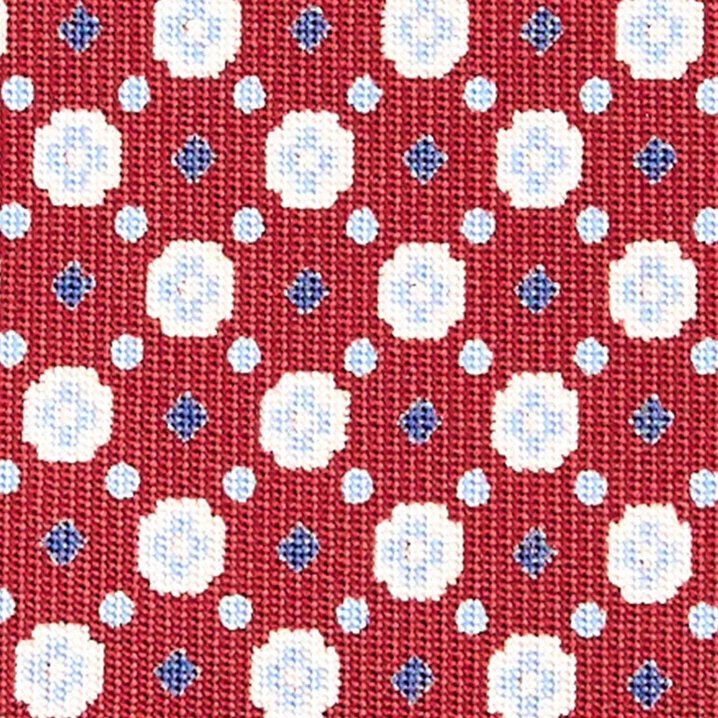 E.Marinella CRAVATTA SARTORIALE CLASSICA IN SETA BORDEAUX Microfantasia fiore Sale