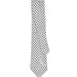 E.Marinella CRAVATTA SARTORIALE CLASSICA IN SETA BIANCA Microfantasia fiore Online