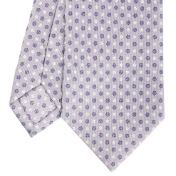 E.Marinella CRAVATTA SARTORIALE CLASSICA IN SETA GRIGIO CHIARO Microfantasia fiore Online