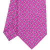 E.Marinella CRAVATTA SARTORIALE CLASSICA IN SETA FUCSIA Microfantasia fiore Discount