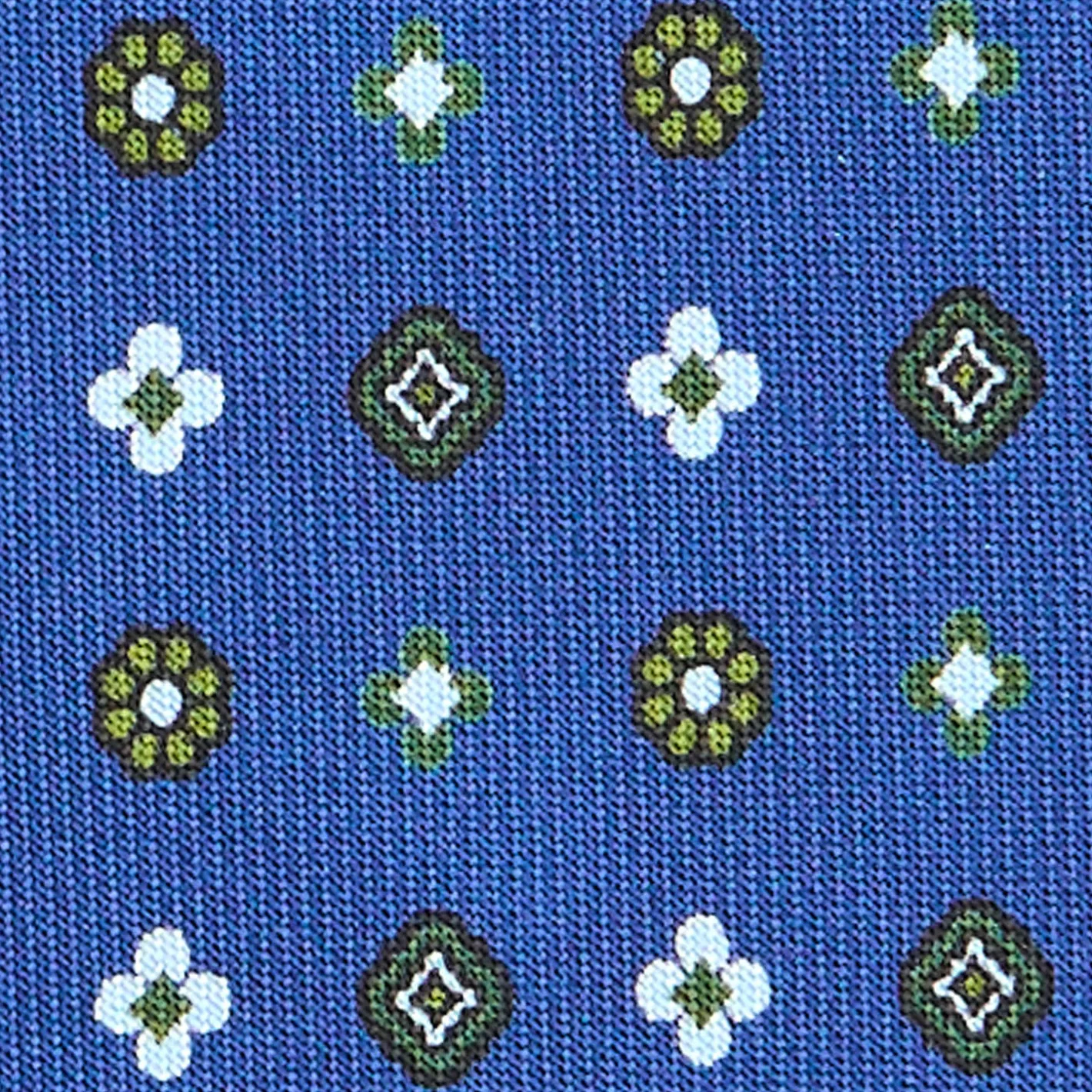 E.Marinella CRAVATTA SARTORIALE CLASSICA IN SETA BLU Microfantasia fiore Outlet