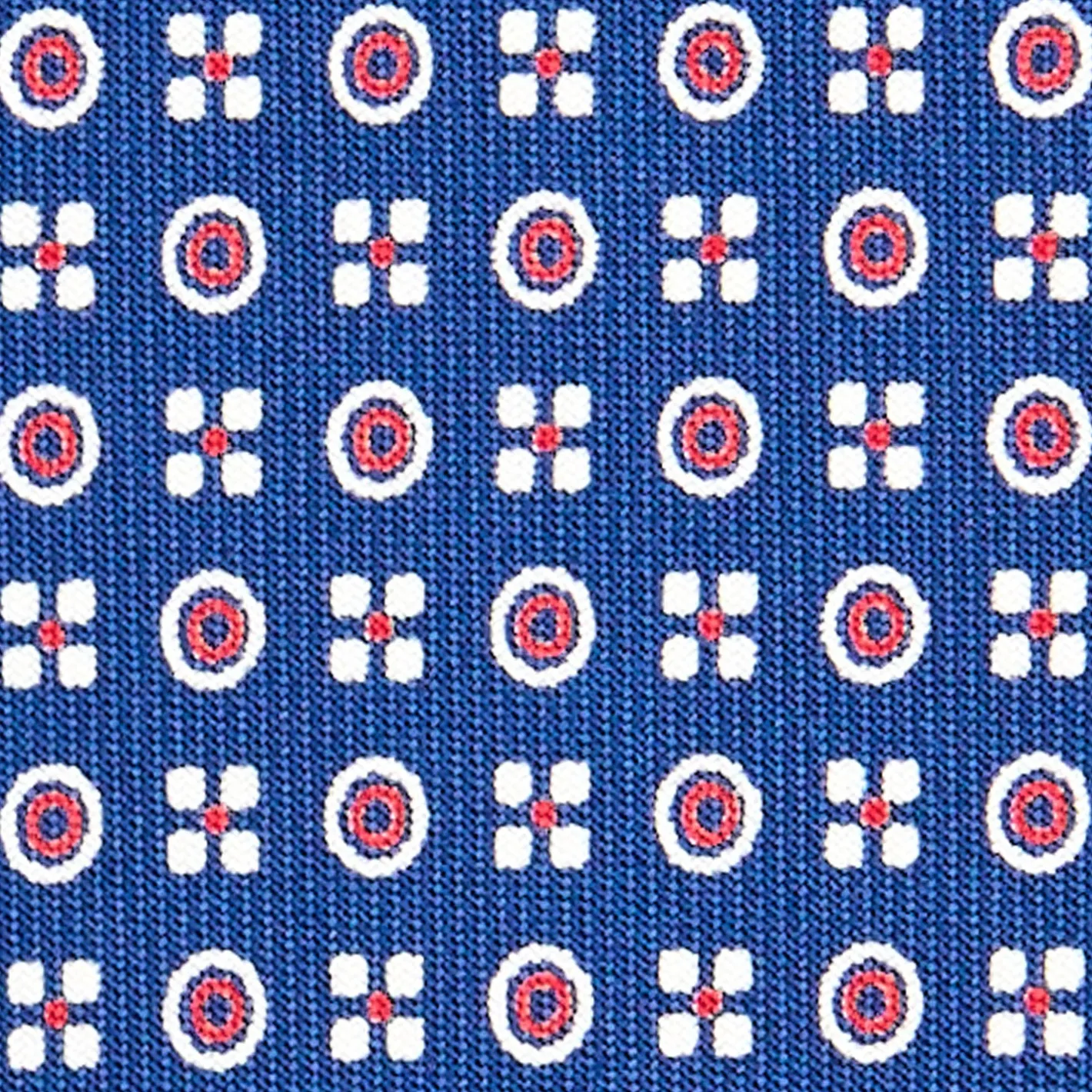 E.Marinella CRAVATTA SARTORIALE CLASSICA IN SETA BLU Microfantasia fiore