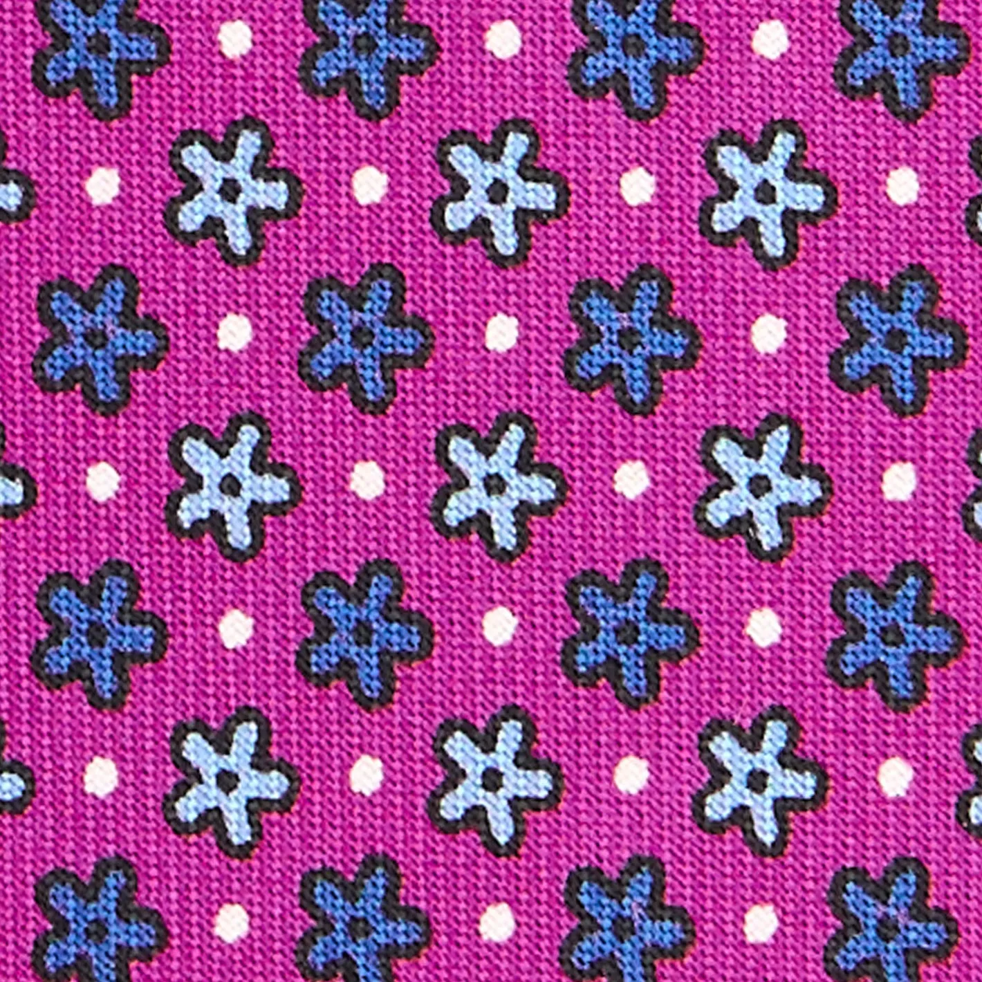E.Marinella CRAVATTA SARTORIALE CLASSICA IN SETA FUCSIA Microfantasia fiore Hot