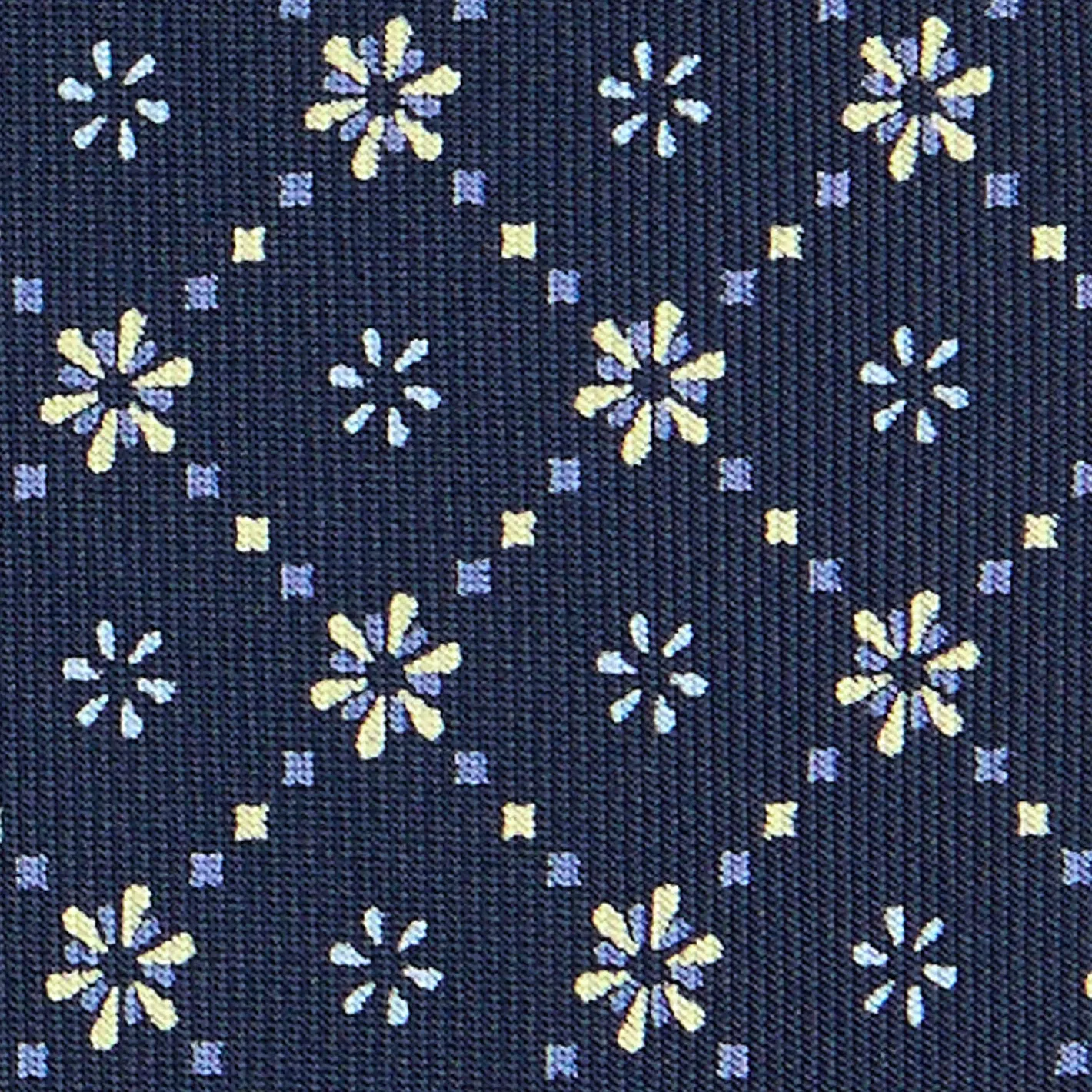 E.Marinella CRAVATTA SARTORIALE CLASSICA IN SETA BLU SCURO Microfantasia fiore Online