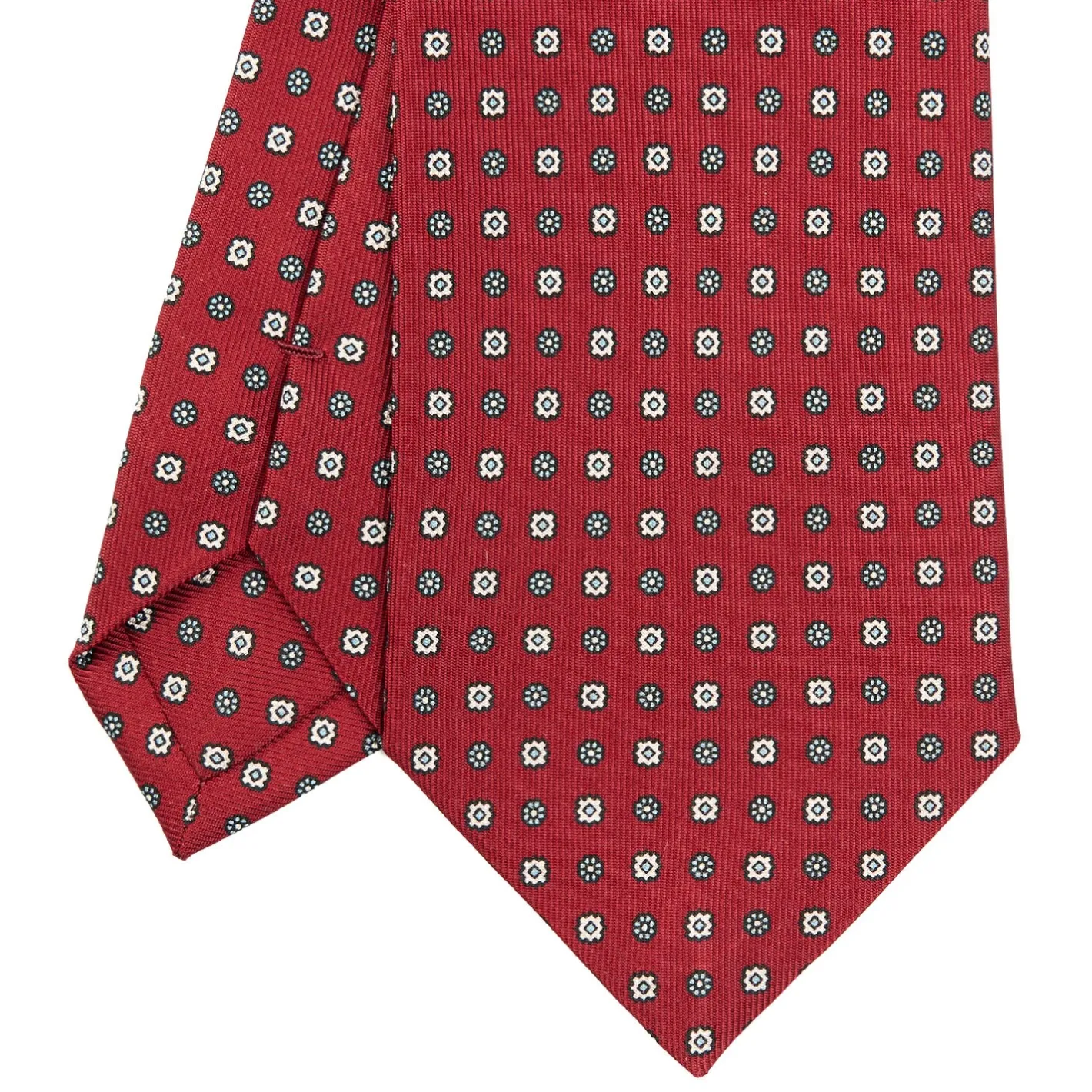 E.Marinella CRAVATTA SARTORIALE CLASSICA IN SETA BORDEAUX Microfantasia Discount