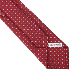 E.Marinella CRAVATTA SARTORIALE CLASSICA IN SETA BORDEAUX Microfantasia Discount