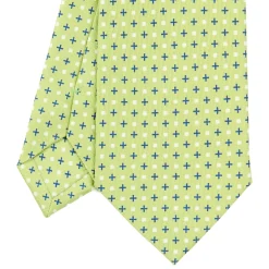 E.Marinella CRAVATTA SARTORIALE CLASSICA IN SETA VERDE CHIARO Microfantasia fiore Discount